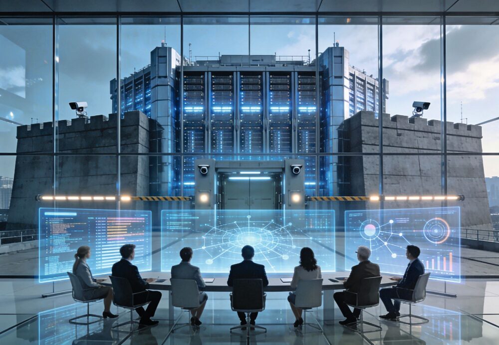 Die Dateninfrastruktur ist nicht mehr reiner Speicherort, sondern dient als strategische Festung der Cyber-Resilienz. © KI-generiert/perplexity.ai