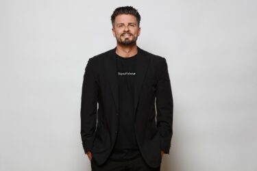 Sandro Nafzger, CEO of SignalFisher, following a successful funding round. Source: zvg
