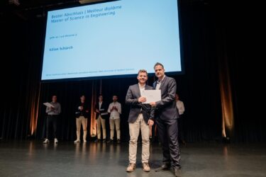 Kilian Schürch Receives Award for His Master's Thesis. Source: zvg